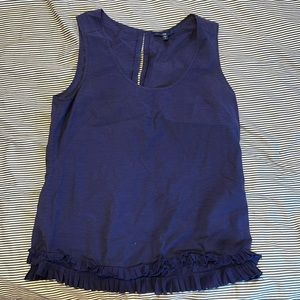Gap Navy Ruffle Tank Size Large